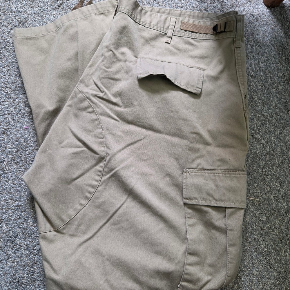 Rothco BDU Cargo Pants Mens XXL Regular Khaki Tan Tactical Work Trousers